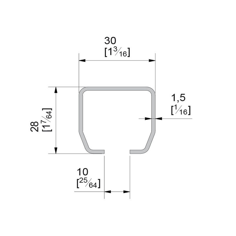 Bodenschiene 1000 x 55 x 15 mm Stahl verzinkt für Rolltor mit Torrollen (R10 Bodenschiene 1000 x 55 x 15 mm Stahl verzinkt für Rolltor mit Torrollen (R10