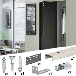 Schiebetürbeschlag FALTSYSTEM SLID'UP 200, Laufschiene 753 mm, für 2 Paneele bis 14 kg, für Falttüren, Schränke, Nischen - 2