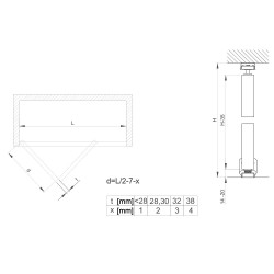 Schiebetürbeschlag FALTSYSTEM SLID'UP 200, Laufschiene 753 mm, für 2 Paneele bis 14 kg, für Falttüren, Schränke, Nischen - 6