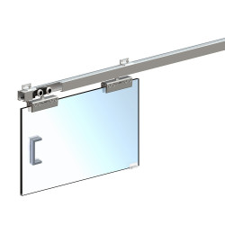 Schiebetürbeschlag SLID'UP 190 GLAS für den Innenbereich, Laufschiene 194 cm, 1 Tür bis 100 kg für Glasschiebetür