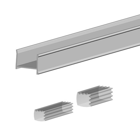 SLID'UP 280 C-Profil, 180 cm, für 18 mm Türstärke, silber - 6