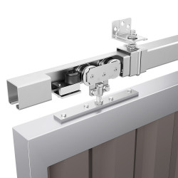 SLID'UP 1700-300 Schiebesystem für 1 Außentür bis 300 kg mit 1,95 m Laufschiene - Wandwinkel - 3